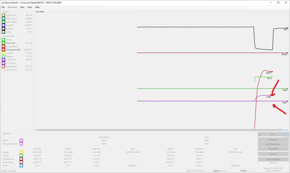 Cold ohms vs live ohms.JPG